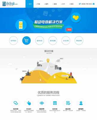 高端大气手机软件开发科技公司网站模板整站DEDE微信电商企业源码